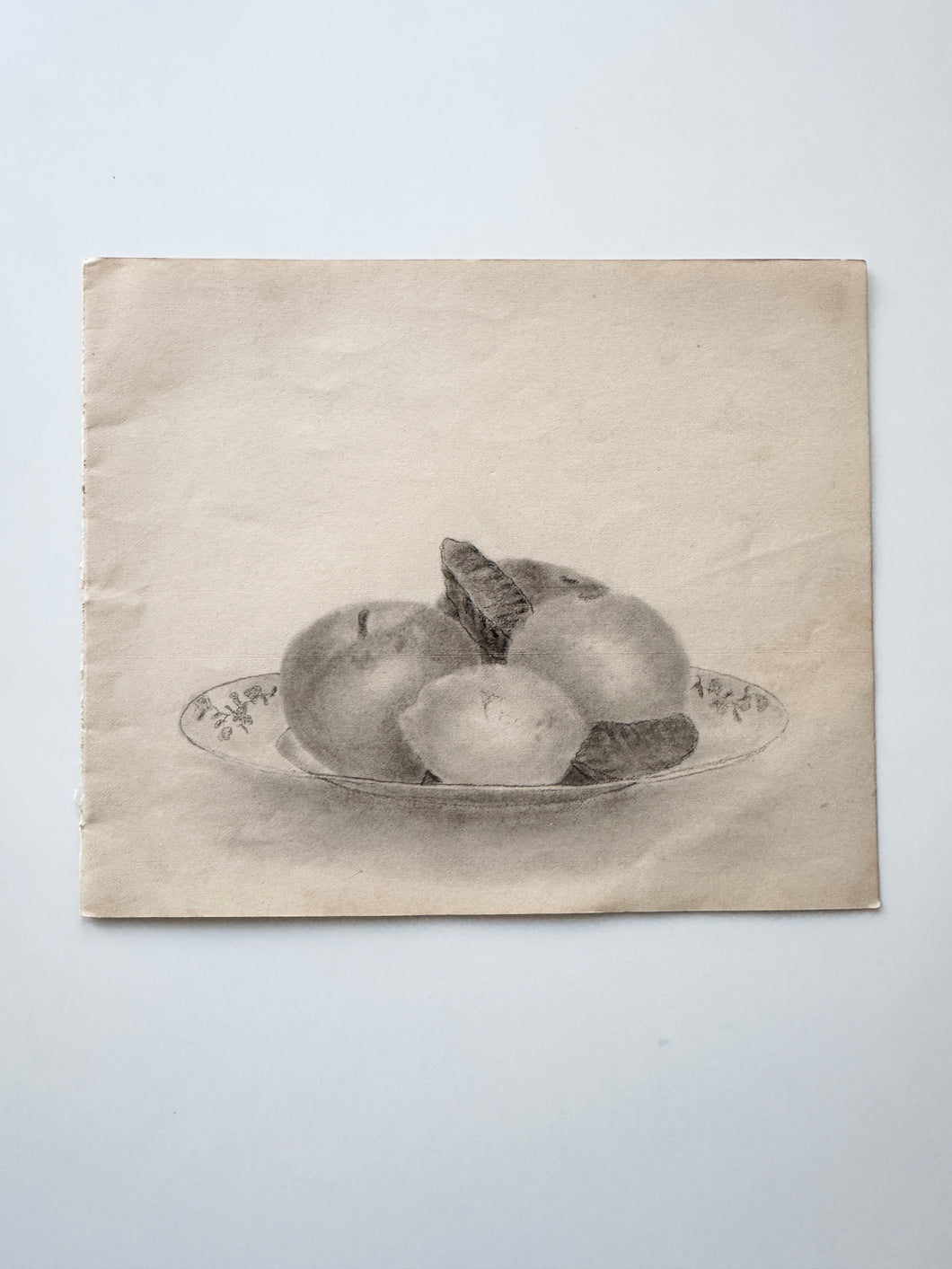Bowl of Fruit Drawing